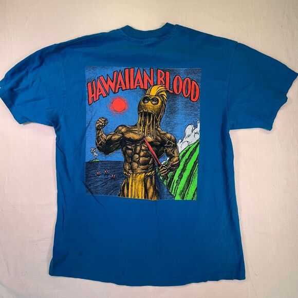 Rare Vintage 80's Hanes Single Stitch Hawaiian Power T-Shirt Sz Lg - Picture 1 of 12